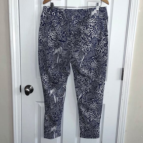 Lilly Pulitzer Luxletic Corso Pants in High Tide Navy Purrfect Set Golf - Picture 2 of 9